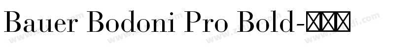 Bauer Bodoni Pro Bold字体转换